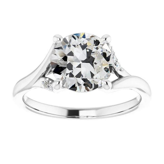 Jubiläumsring Runder Altschliff Diamant Split Shank Schmuck 3,50 Karat - harrychadent.ch