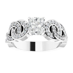 Jubiläumsringkissen alter Bergmann Diamant Twisted Style 6.50 Karat