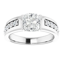 Kissen alter Bergmann Diamantring Oberfläche Krappen Set Gold 4,25 Karat