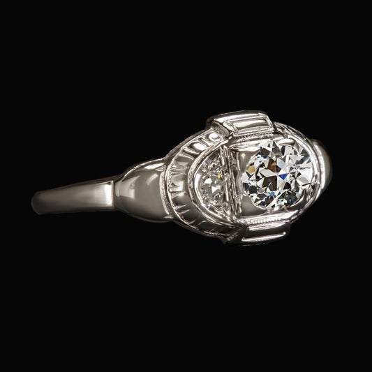 Runder alter Bergmann Diamant Damen Verlobungsring 1,25 Karat Schmuck - harrychadent.ch