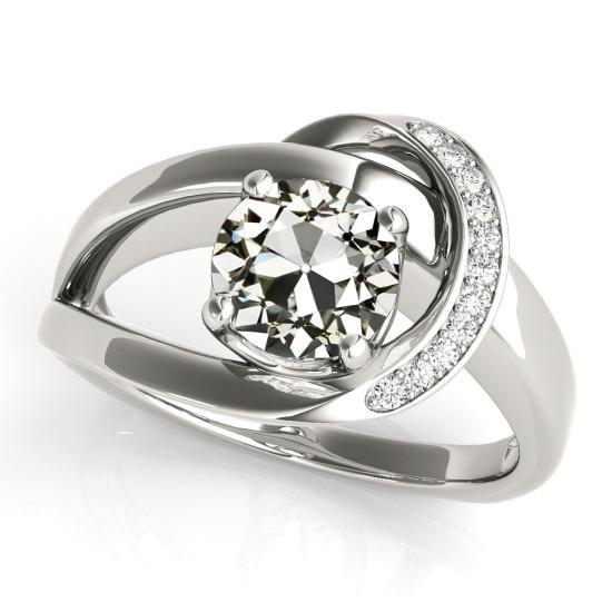 Runder alter Bergmann Diamant Fancy Ring 14K Weißgold 3,50 Karat - harrychadent.ch