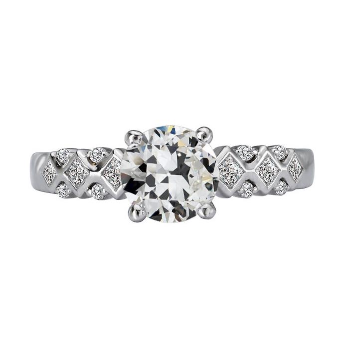 Runder alter Bergmann Diamant Fancy Ring 4 Krappen Set Gold 3,50 Karat - harrychadent.ch