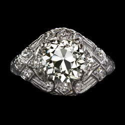 Runder Altschliff-Diamant-Jubiläumsring Antik-Stil 4,25 Karat