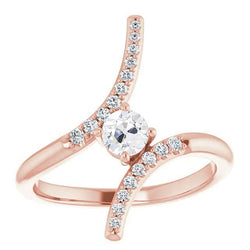 Runder Altschliff Diamantring Twisted Shank Schmuck 8,50 Karat Gold
