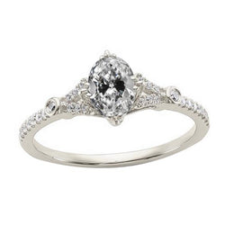 Runder & Birnen-Altschliff-Diamant-Fancy-Ring 3,75 Karat Goldschmuck