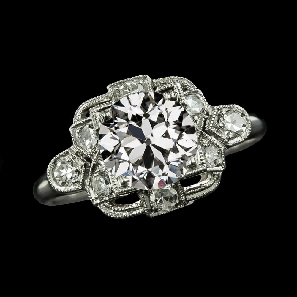 Runder Ehering Alter Minenschliff Diamanten 3,75 Karat Schmuck - harrychadent.ch