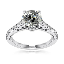 Runder Jubiläumsring alter Bergmann Diamant Weißgold 4.75 Karat