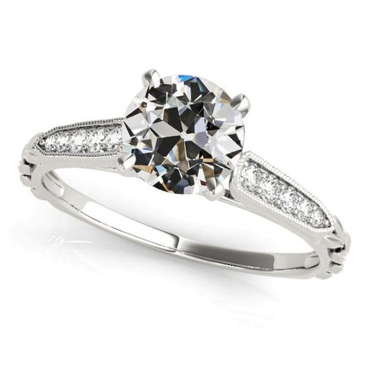 Vintage Stil Runder Altschliff Diamant Ehering 3,25 Karat - harrychadent.ch
