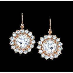 Diamanten Ohrhänger Paar Gelbgold 2,50 Karat Diamantohrring