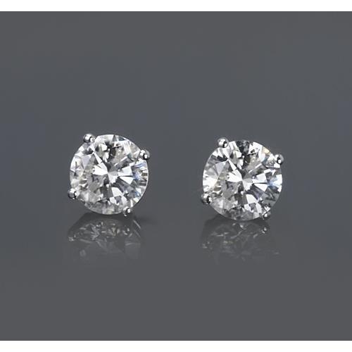 1 Karat Diamant Ohrstecker im Rundschliff - harrychadent.ch