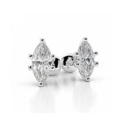 1 Karat Marquise Cut Diamant Ohrstecker Weißgold 14K Damenschmuck