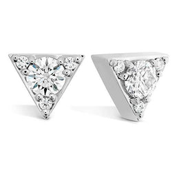 1,40 Karat Diamant Ohrstecker 14K Weißgold Dreieckiger Stil