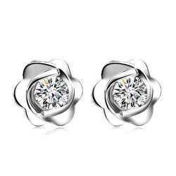 1,5 Karat Rundschliff Diamant Damen Ohrring Paar Weißgold 14K