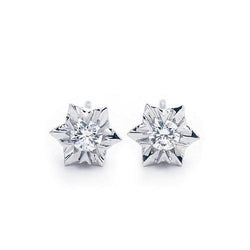 2 Carats Sparkling Runden Cut Diamants Stud Earrings White Gold