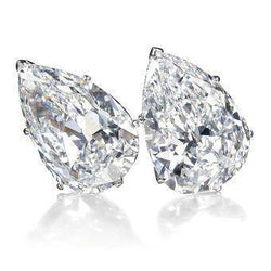2 ct. Ohrstecker Edler Schmuck Gold Diamant im Birnenschliff