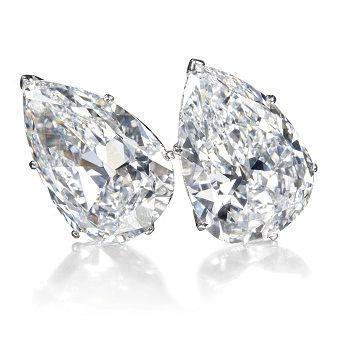 2 ct. ohrstecker edler schmuck gold diamant im birnenschliff