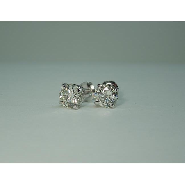 2,50 karat runde brillantdiamanten-ohrsteckerpaare