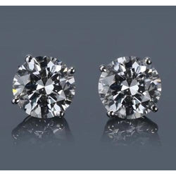 3 Karat runder Diamant-Ohrstecker