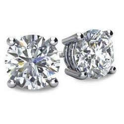 4.00 Carats Diamanten Studs Earrings Gold White 14K