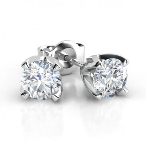 Brillantschliff Diamant Ohrstecker 2 Karat Schmuck