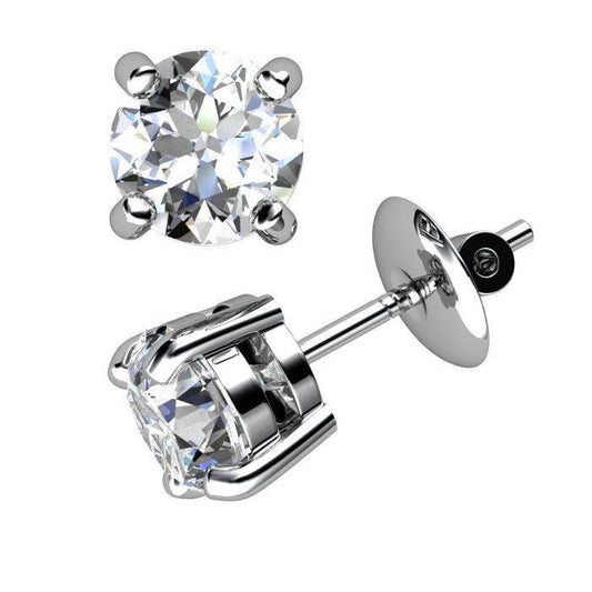 Damen Ohrstecker 2,30 ct Krappen-Set Diamant im Rundschliff