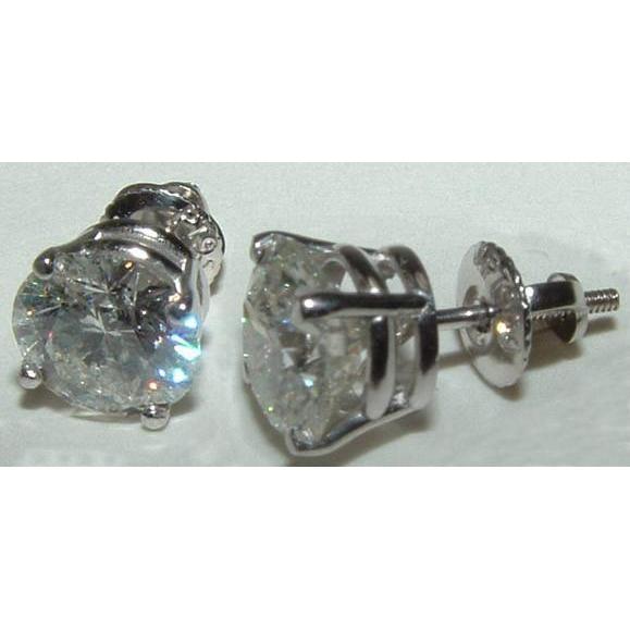 Großer Diamant-Ohrstecker 5,02 Karat Diamant-Ohrring Platin