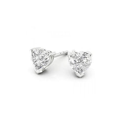 Herzschliff Diamant Damen Ohrstecker Weißgold Schmuck Neu 1 Karat