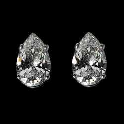 Ohrringe Birnenschliff Diamant G Si1 3 Karat Stud Post Gold Schraubboden