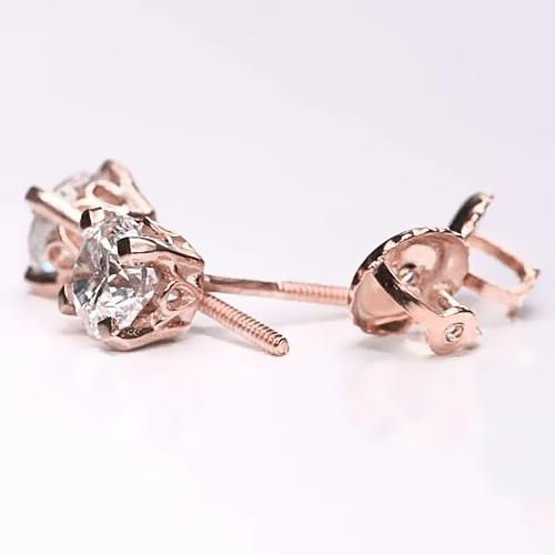 Ohrstecker mit Diamanten aus Roségold 1,60 Karat - harrychadent.ch