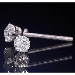 Runde Diamant-Ohrstecker im Korbstil 1,30 Karat