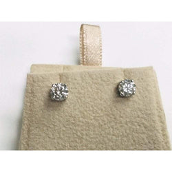 Runde Diamant-Ohrstecker mit 1 Karat WG