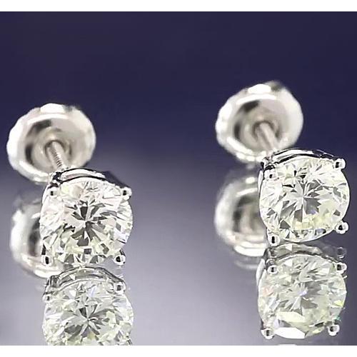 Vier-Krappen-Ohrring mit runden Diamanten 1,50 Karat - harrychadent.ch