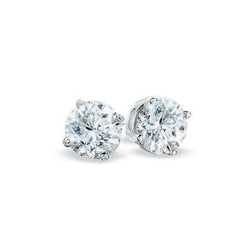 Wunderschöne Damenohrstecker mit 2 Karat Diamanten im Rundschliff 14K Weißgold