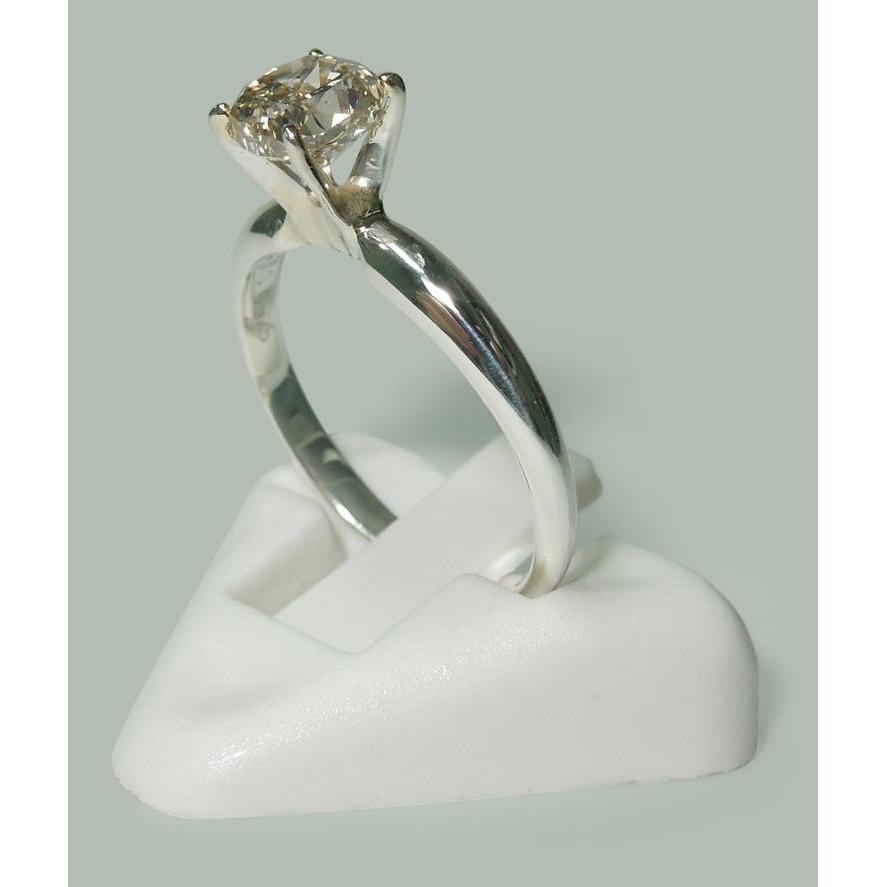 1.50 karat strahlender diamant solitär-verlobungsring weißgold 14k
