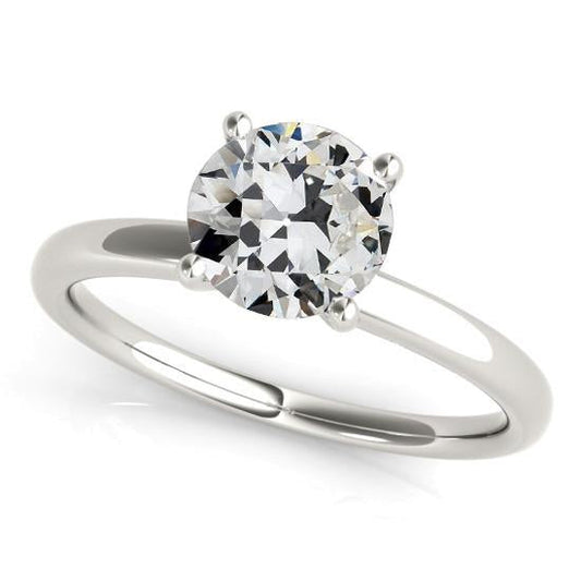 2 Karat Solitärring Rund Alter Bergmann Diamant Damen Goldschmuck - harrychadent.ch