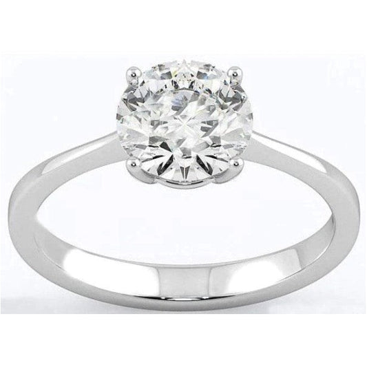 2,75 Karat Solitär-Diamant-Verlobungsring 4 Krappen 14 Karat Gold Weiß