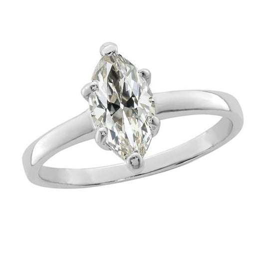 3.50 Karat Solitärring Marquise alter Bergmann Diamant Damen Schmuck - harrychadent.ch