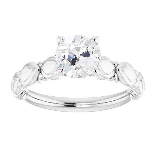 Damen Solitaire Jubiläumsring Runder Altschliff Diamant 2 Karat - harrychadent.ch