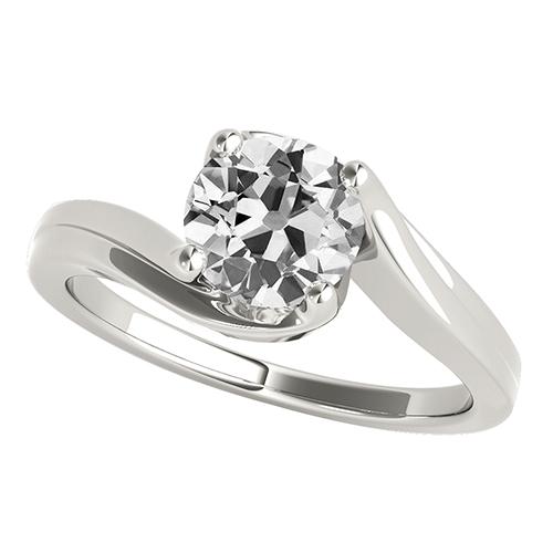 Damen Solitärring Alter Minenschliff Diamant Tension Style 1.50 Karat - harrychadent.ch