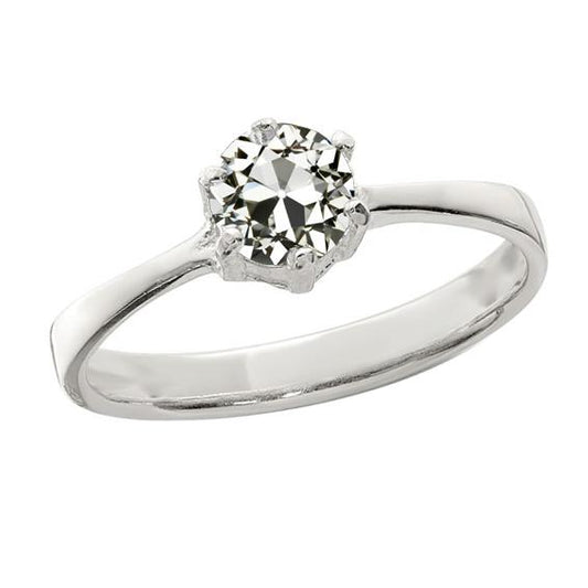 Damen Solitärring Runder Altschliff Diamant Konischer Schaft 1,50 Karat - harrychadent.ch