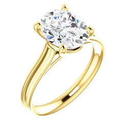 Diamant Solitaire Ring 5 Karat Damen Gelbgold Schmuck Neu
