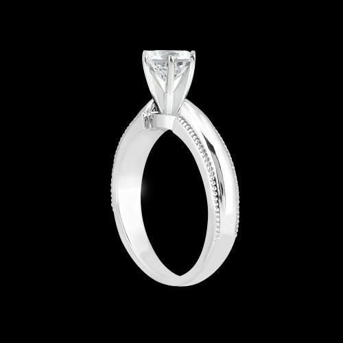 Diamant-Solitär-Ring Antik-Stil Weißgold 14K 1,01 Karat