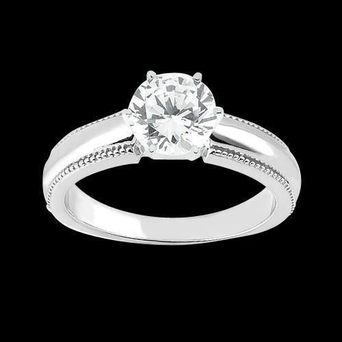 Diamant-Solitär-Ring Antik-Stil Weißgold 14K 1,01 Karat