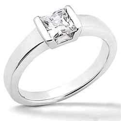 Diamant-Solitär-Ring Prinzessinnenschnitt 1,51 Karat Weißgold 14K