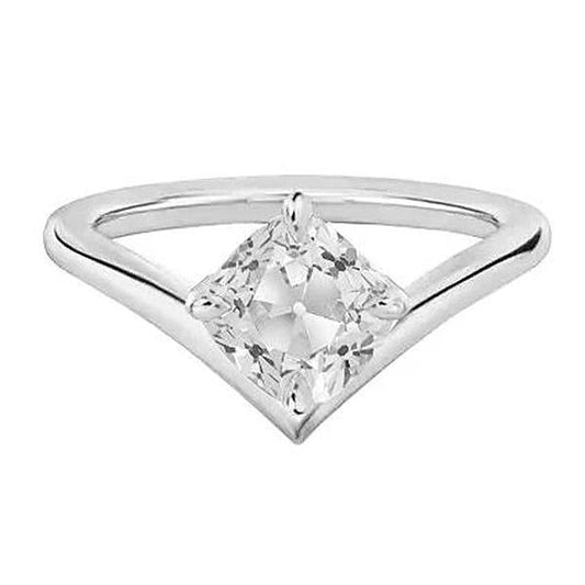 Kissen Solitaire alter Bergmann Diamant Ring Enhancer 2 Karat Weißgold - harrychadent.ch