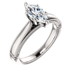 Marquise Solitaire Diamant Vintage-Stil Ring 2 Karat