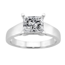 Prinzessinnenschnitt Diamant-Verlobungsring Solitaire 2.50 Karat