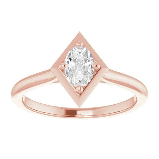 Roségold Solitär Oval alter Bergmann Diamantring Drachenstil 2.50 Karat - harrychadent.ch