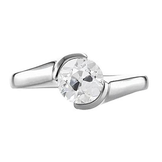 Runder alter Bergmann Diamant Solitaire Ring Twisted Style 1 Karat - harrychadent.ch