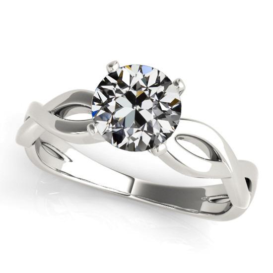 Runder Altschliff Diamant Solitär Ring Krappen Infinity Style 2 Karat - harrychadent.ch
